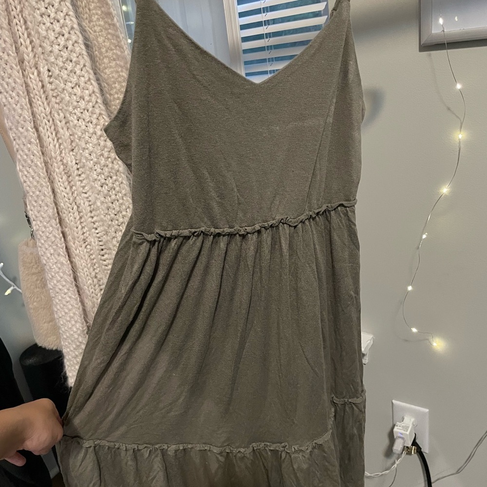 Sage Green Flowy Mini Sundress